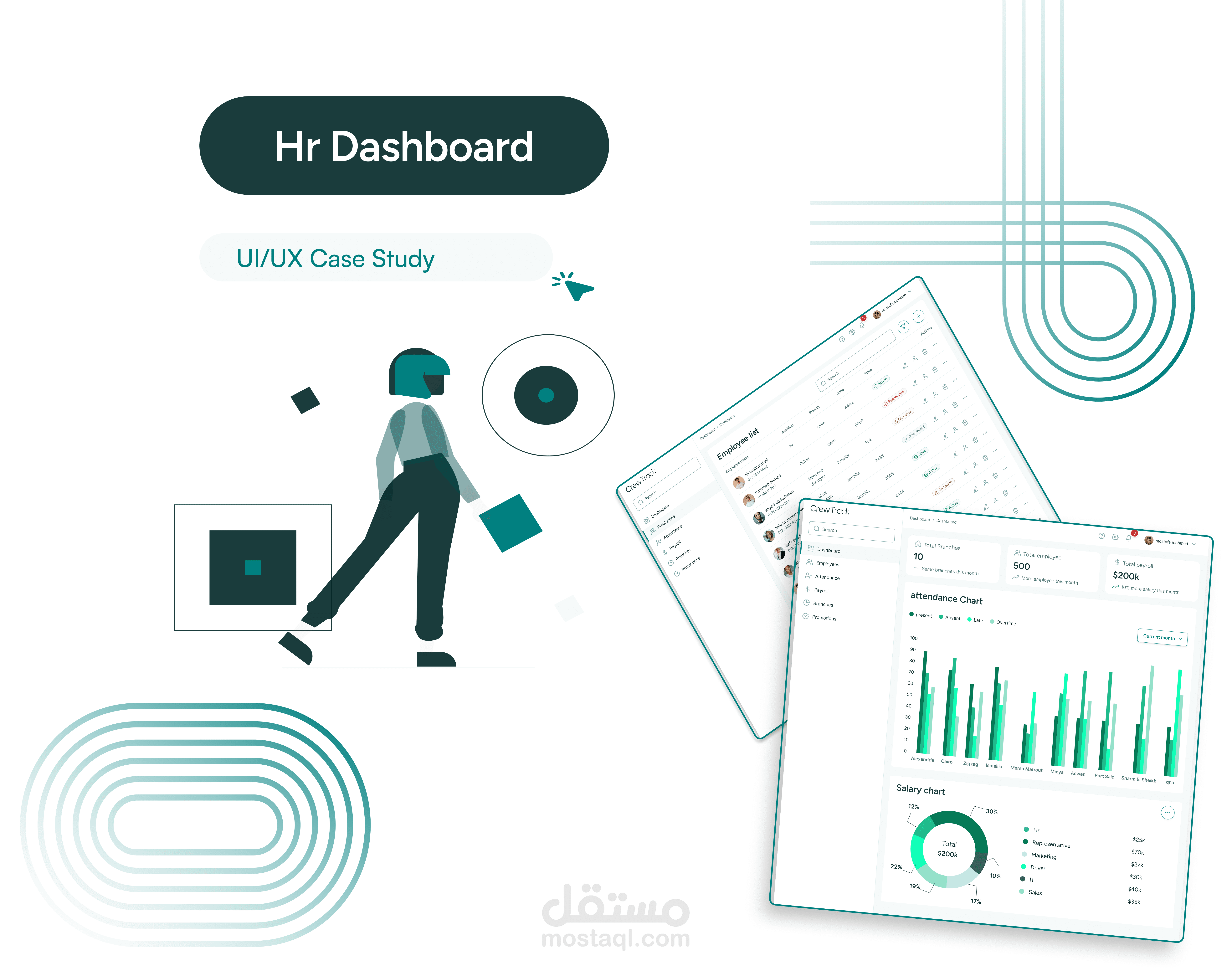 تصميم لوحة تحكم HR تصميم ui ux