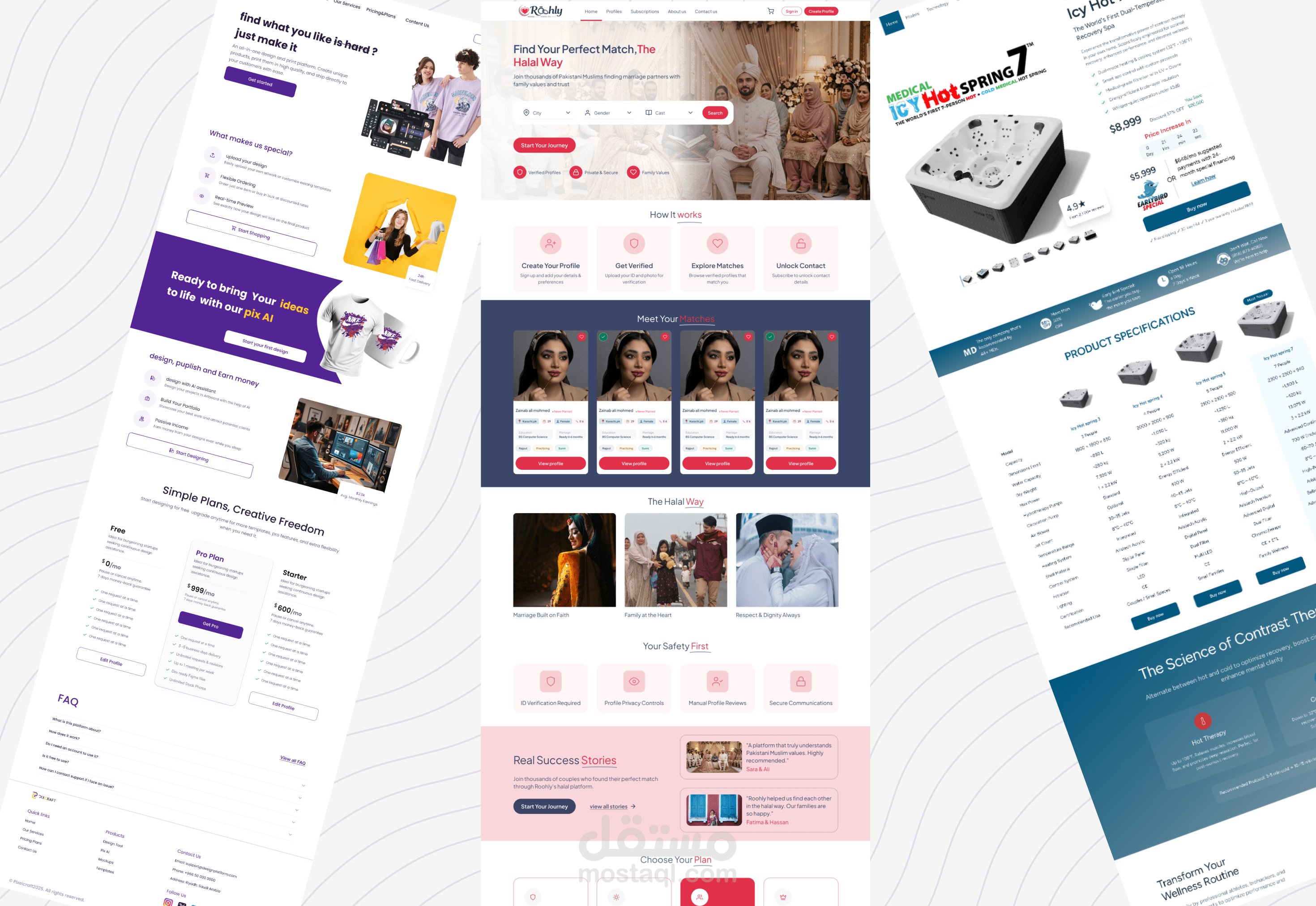 صفحات هبوط Landing page احترافية لمجالات متنوعه