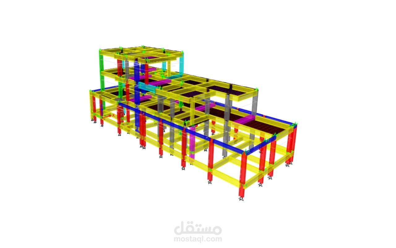 تصميم فيلا سكنيه مكونه من ارضي واول وملحق طبقاً للكود السعودي