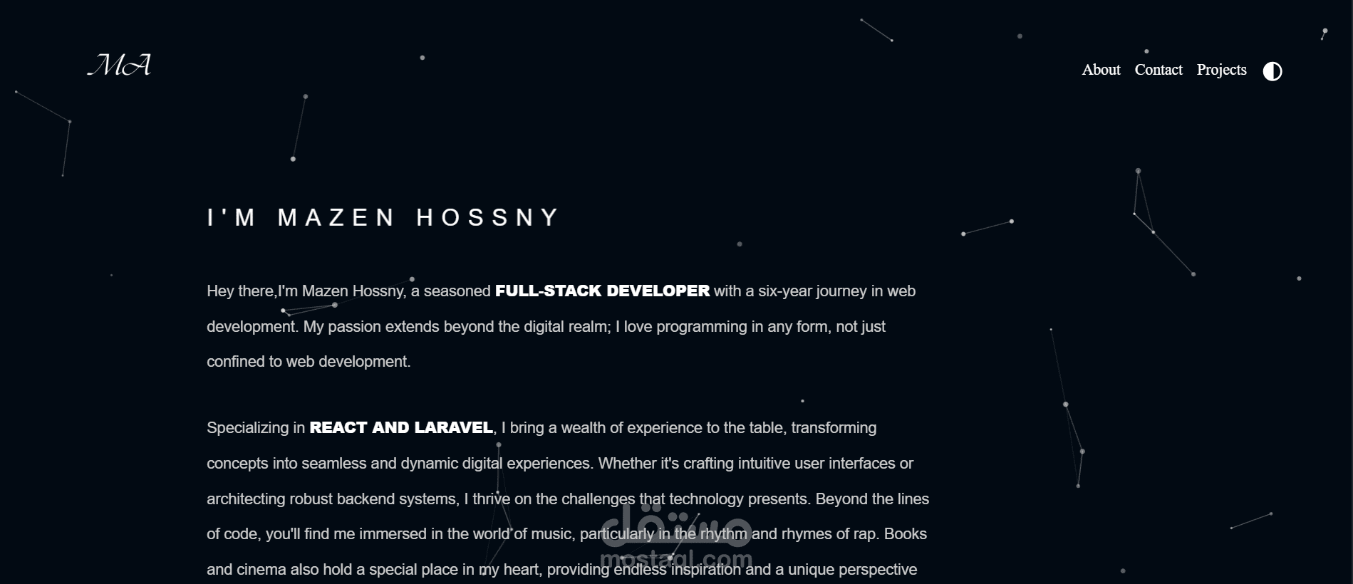 Mazen’s Portfolio | مطور ويب Fullstack بخبرة 8+ سنوات