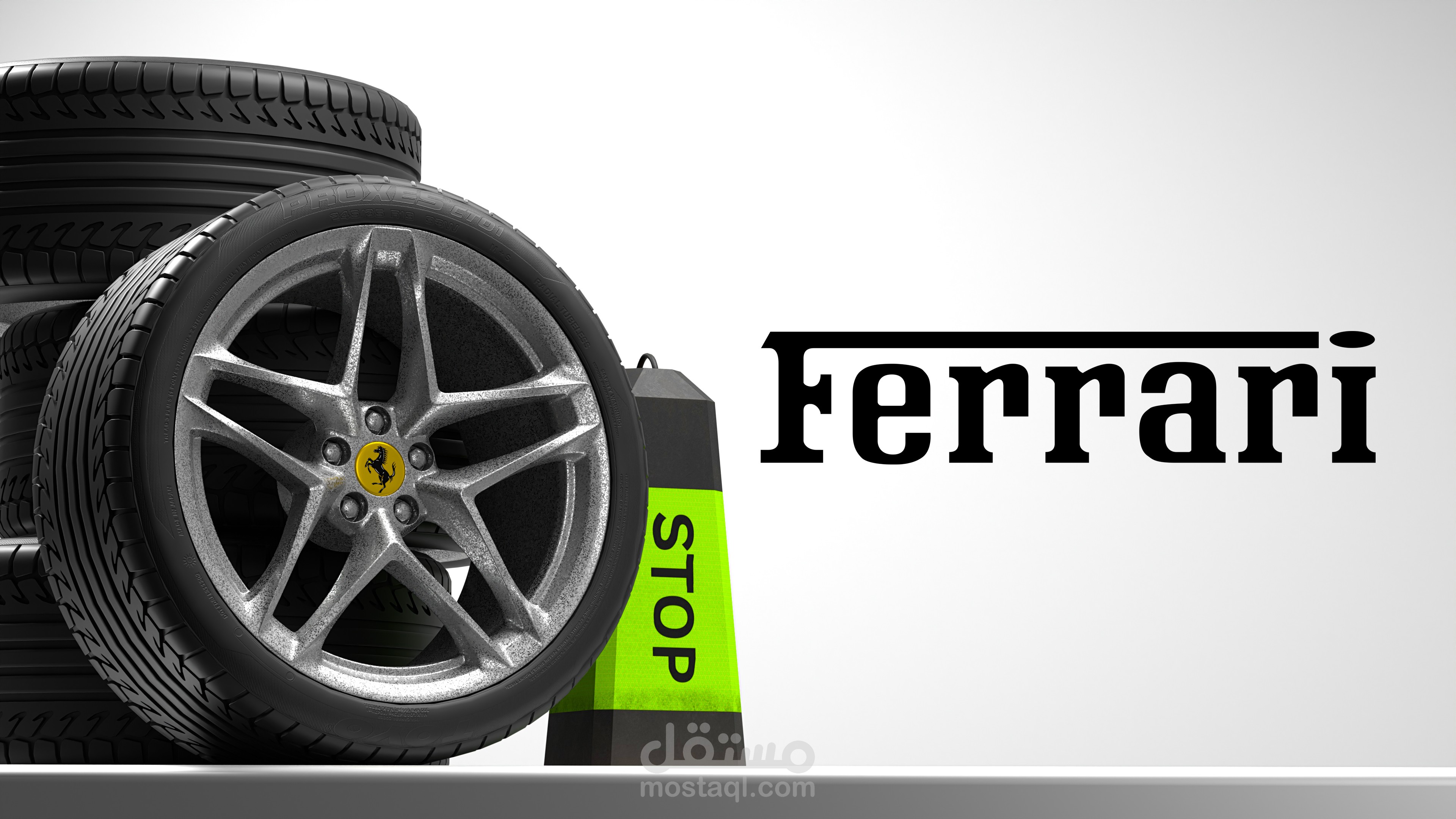 Ferrari Wheel 3d animation