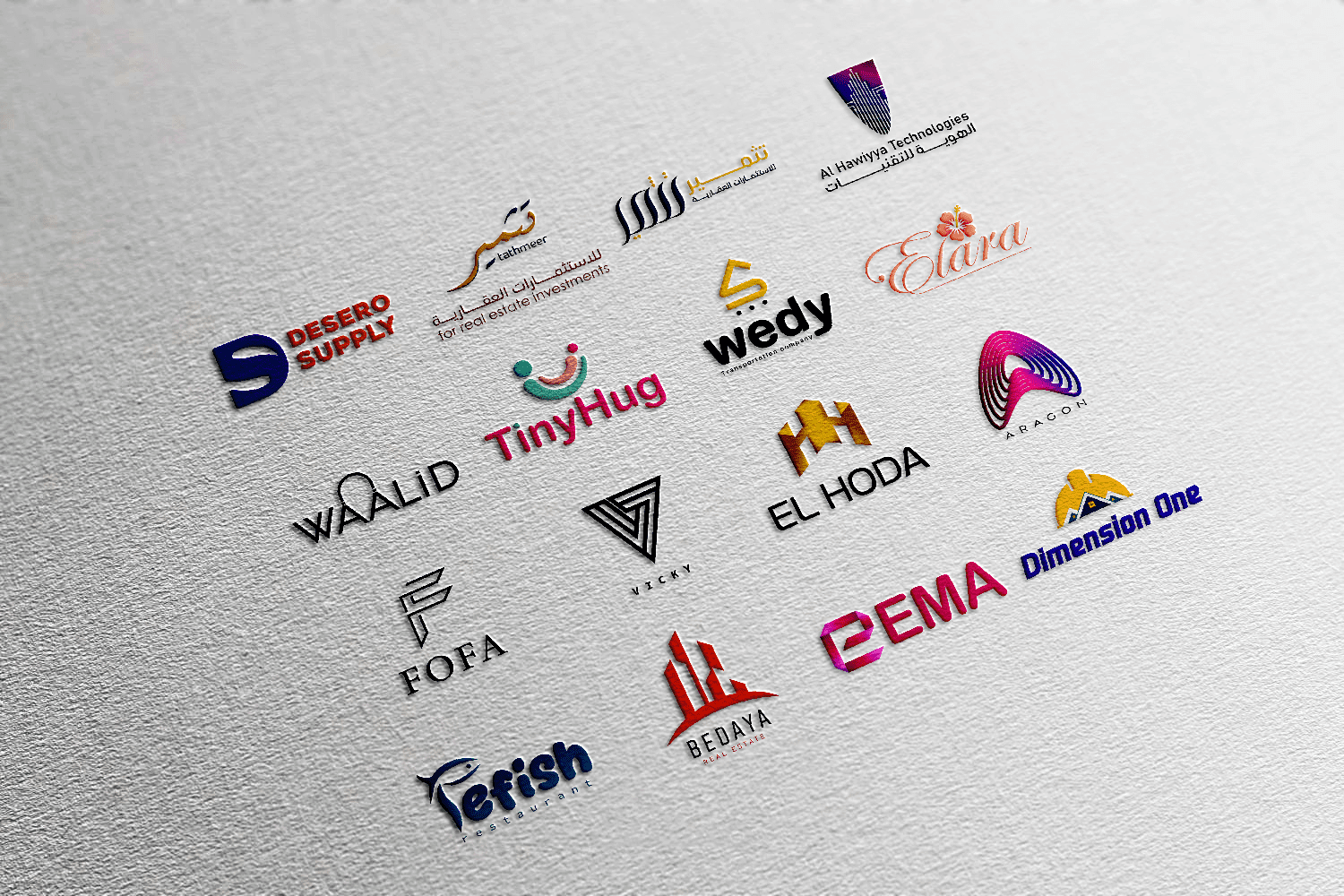 مجموعة شعارات إبداعية من تصميمي