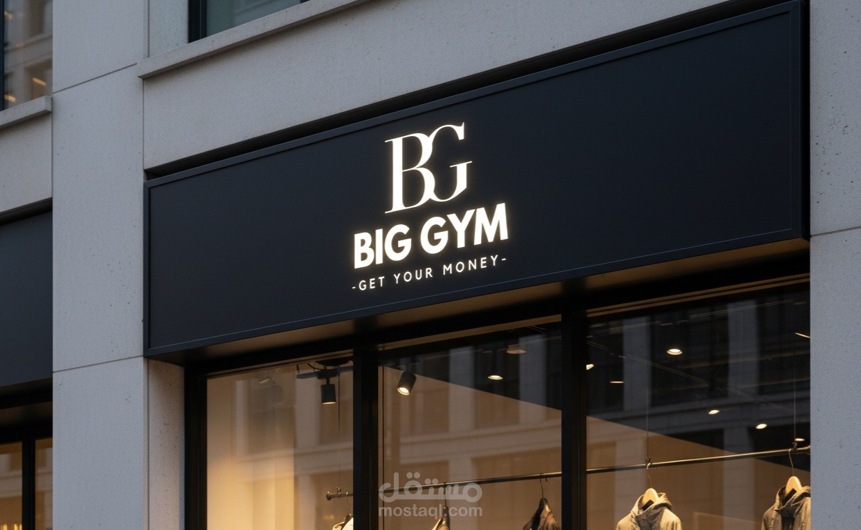 شعار BG للملابس.