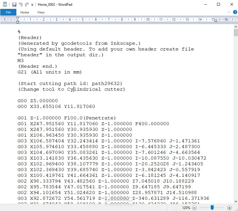 تخريج ملفات G-Cod لتشغيل آلة CNC