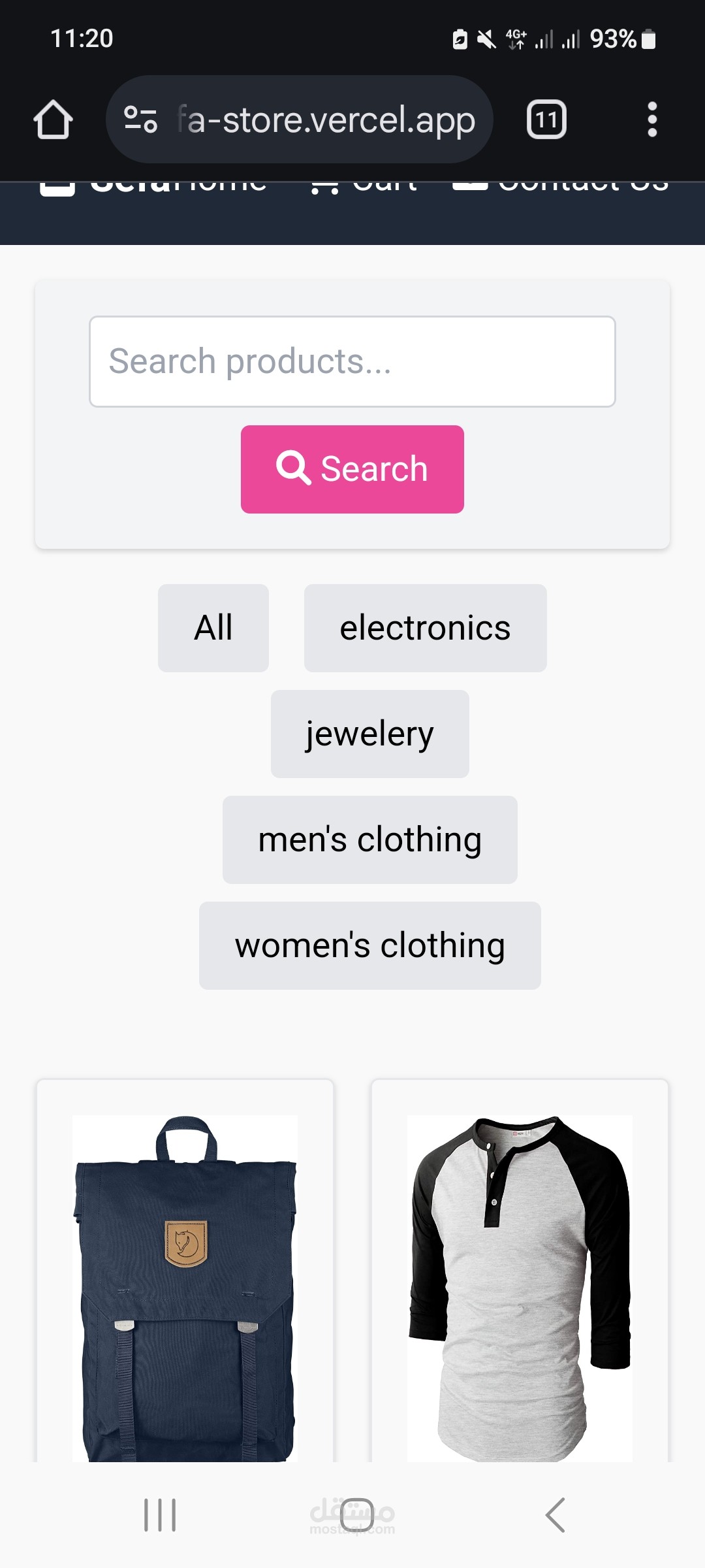 e-commerce  website (store)