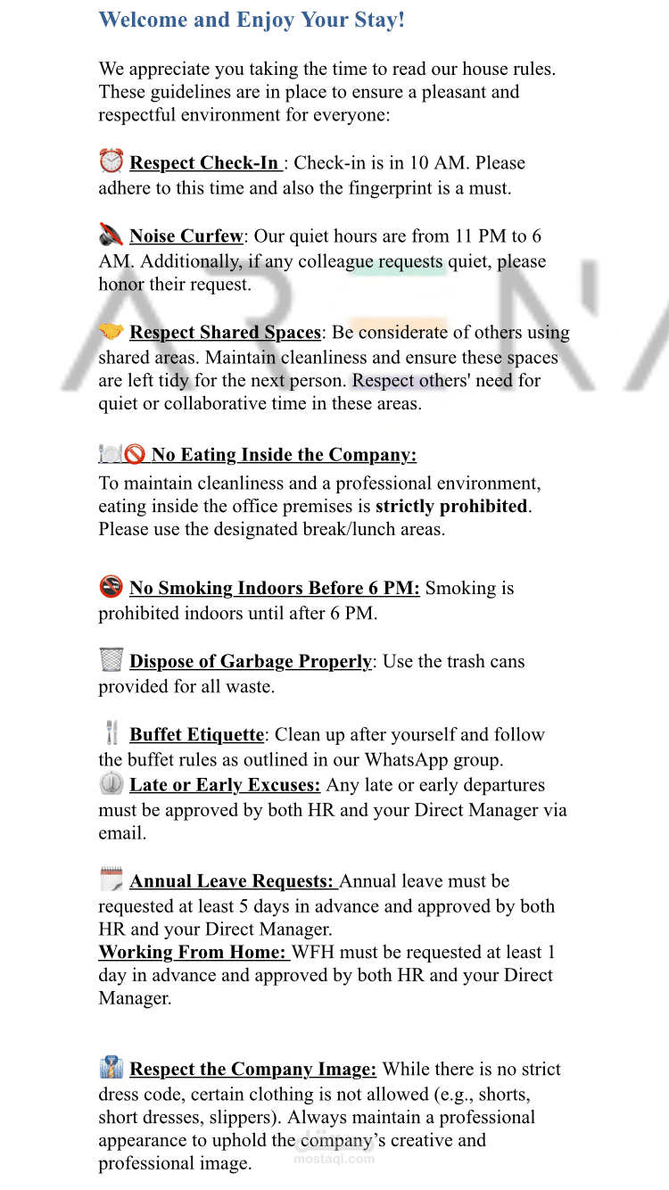 House rules