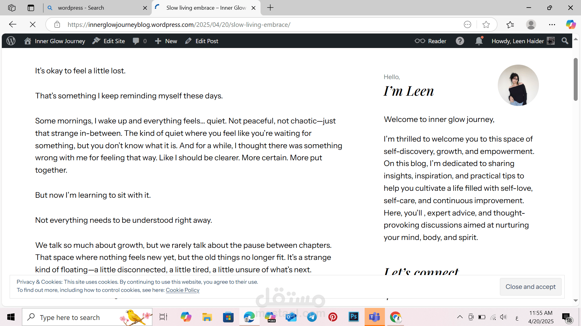 slow living embrace
