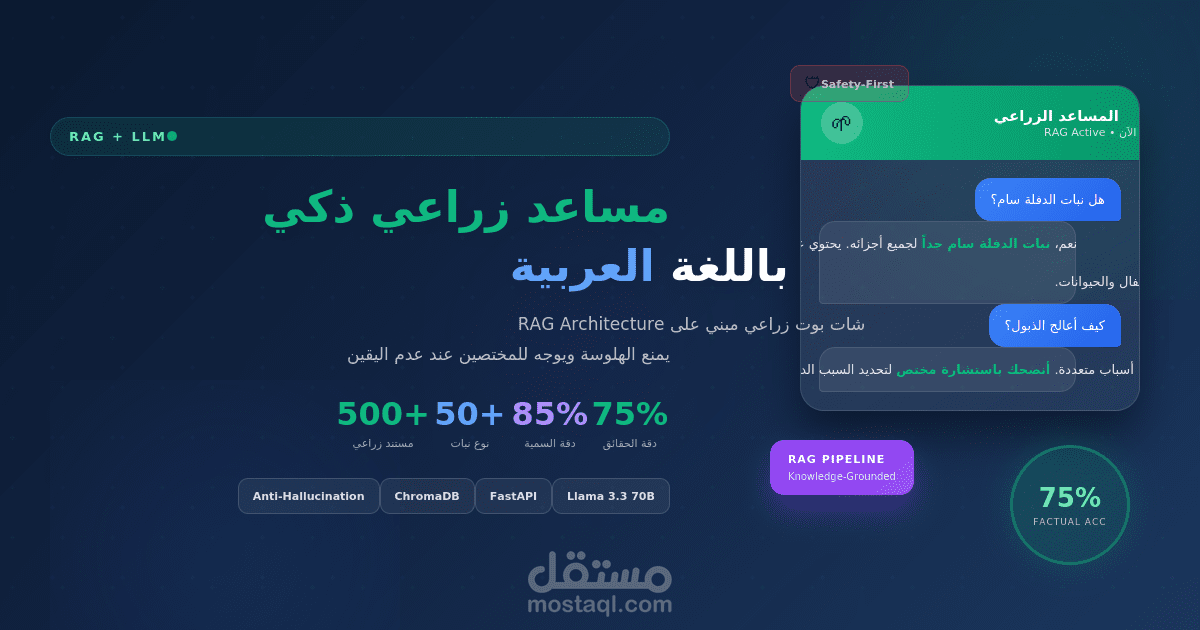 مساعد زراعي ذكي باللغة العربية