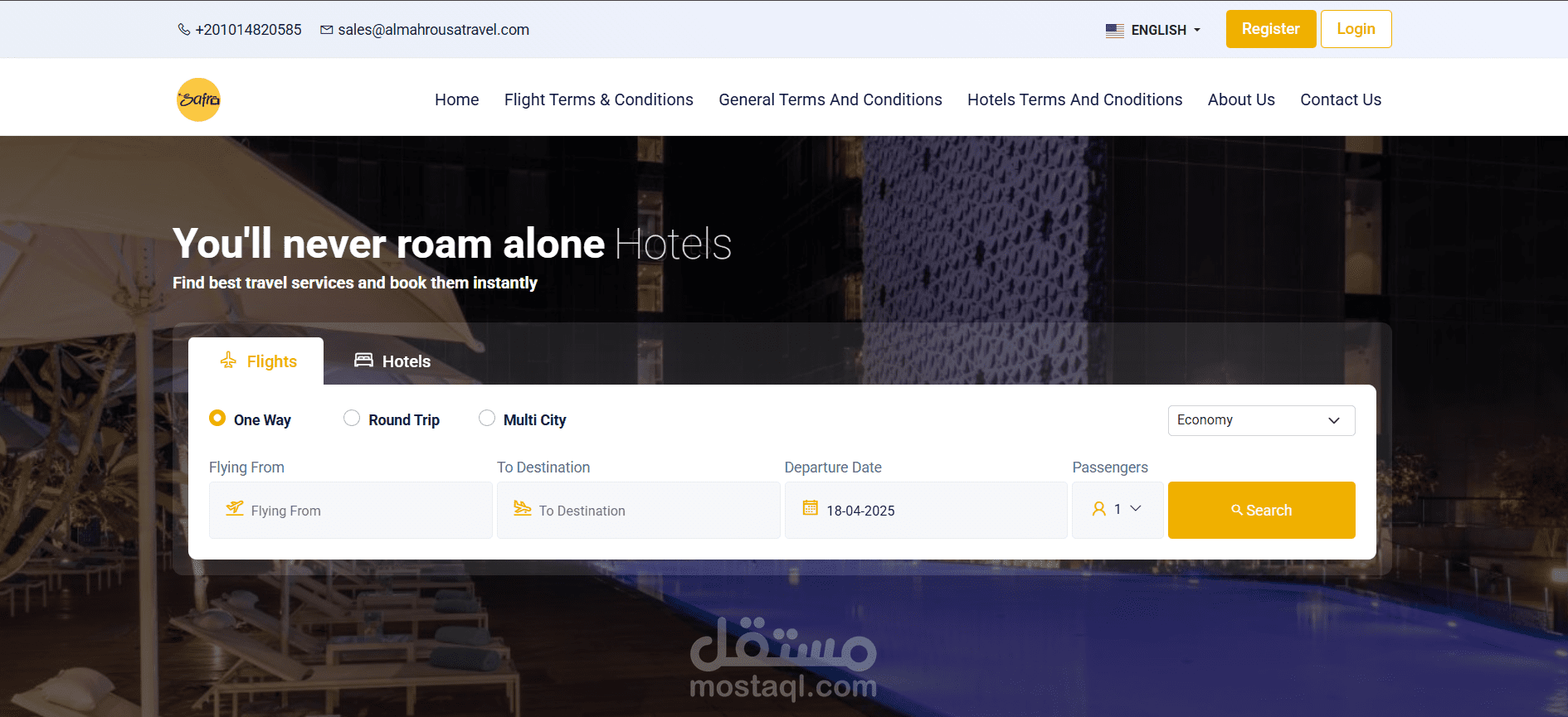 Flight ticket booking site