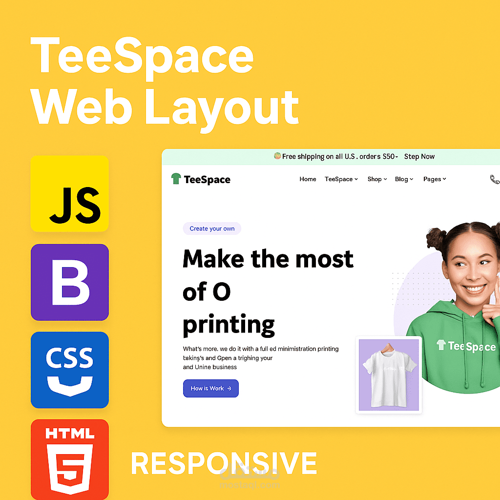 تطوير منصة TeeSpace: تصميم وطباعة تيشيرتات فريدة