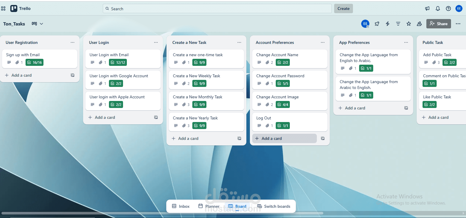 Bug Report احترافي لتطبيق إدارة المهام (Ton Tasks) مع إدارة السيناريوهات عبر Trello وتوثيق النتائج في Excel