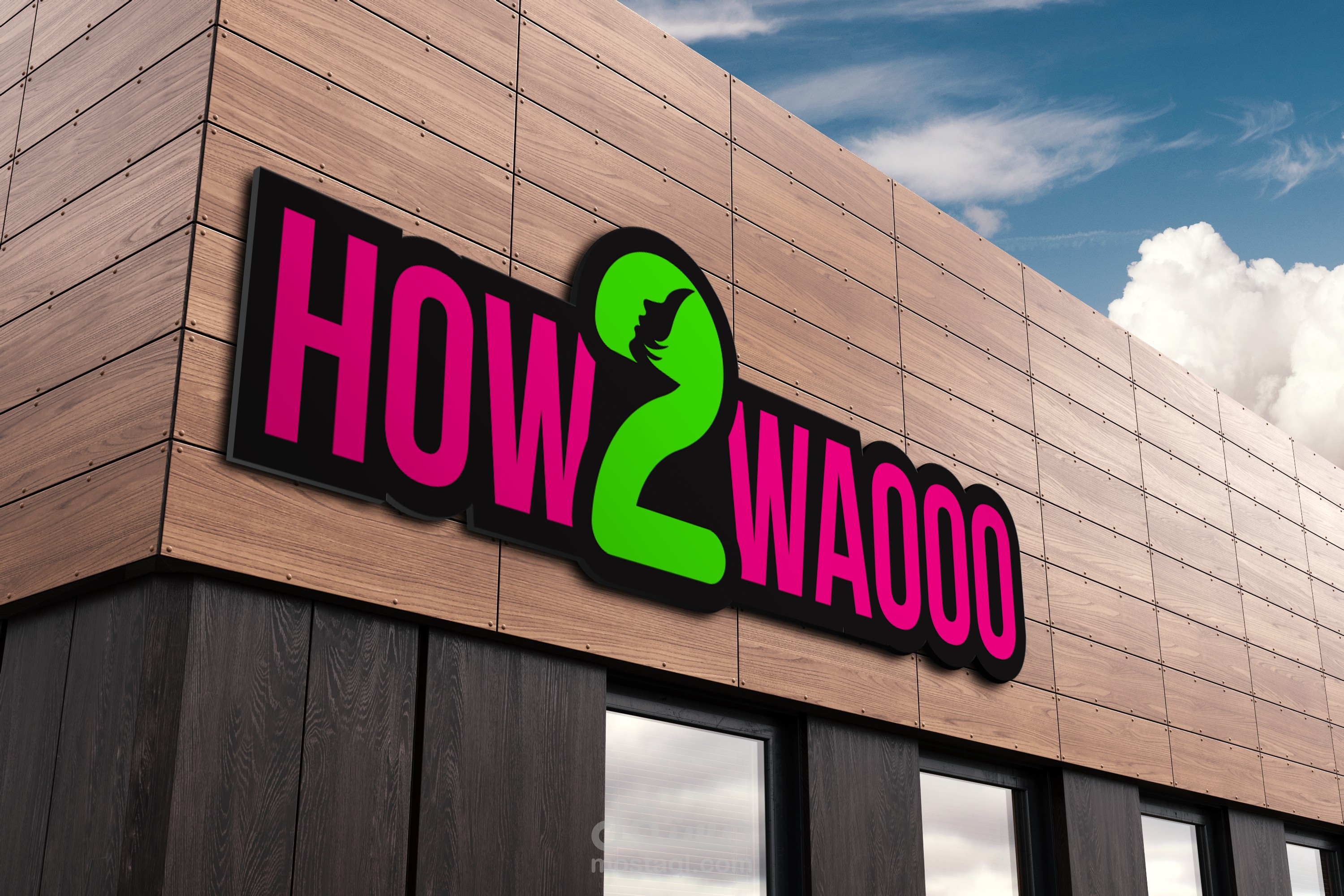 شعار ل مركز تجميل how 2 waoo