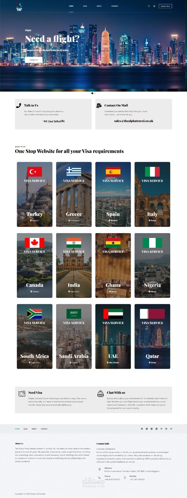 Alpha Travel Voyage: Responsive WP Site for Flight Deals & Visa Services
