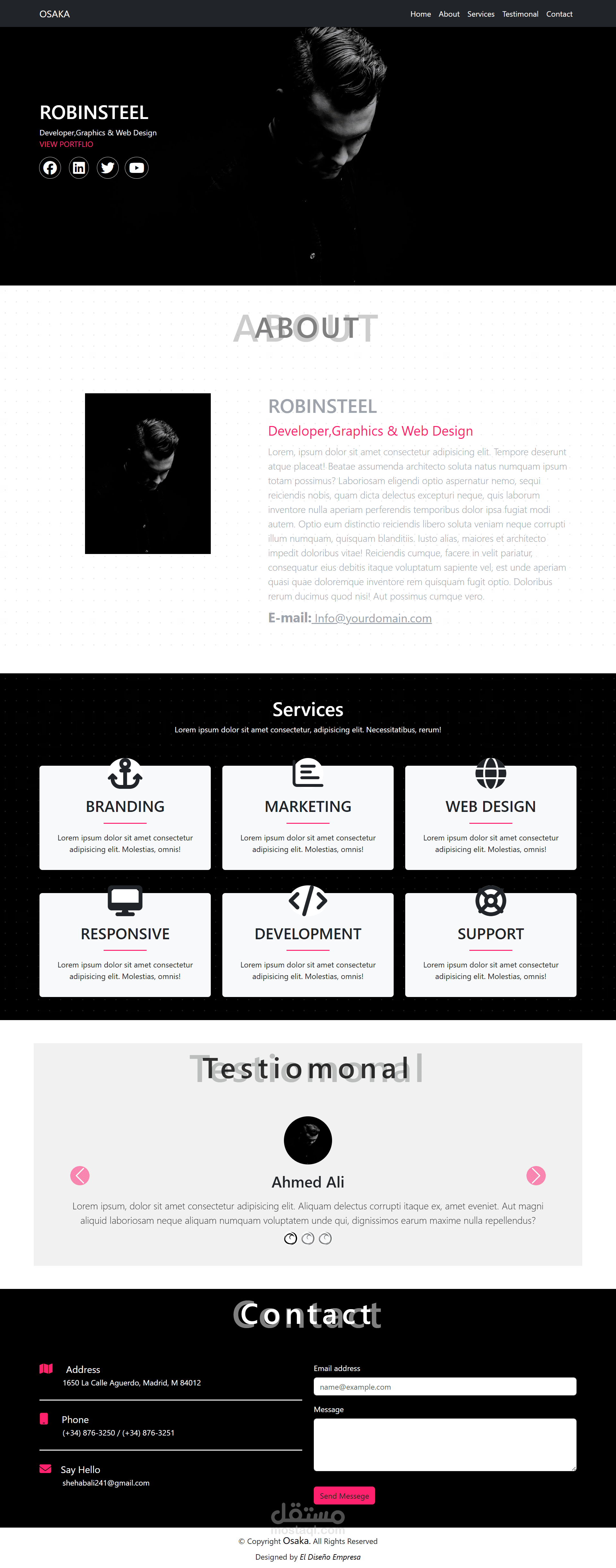 OSAKA - Personal Portfolio Website