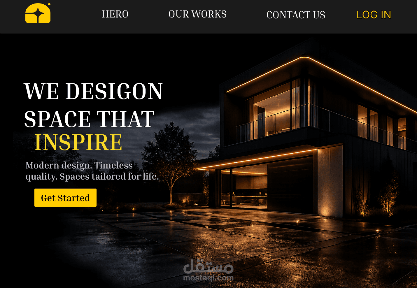 موقع احترافي لشركة تصميم معماري وديكور داخلي