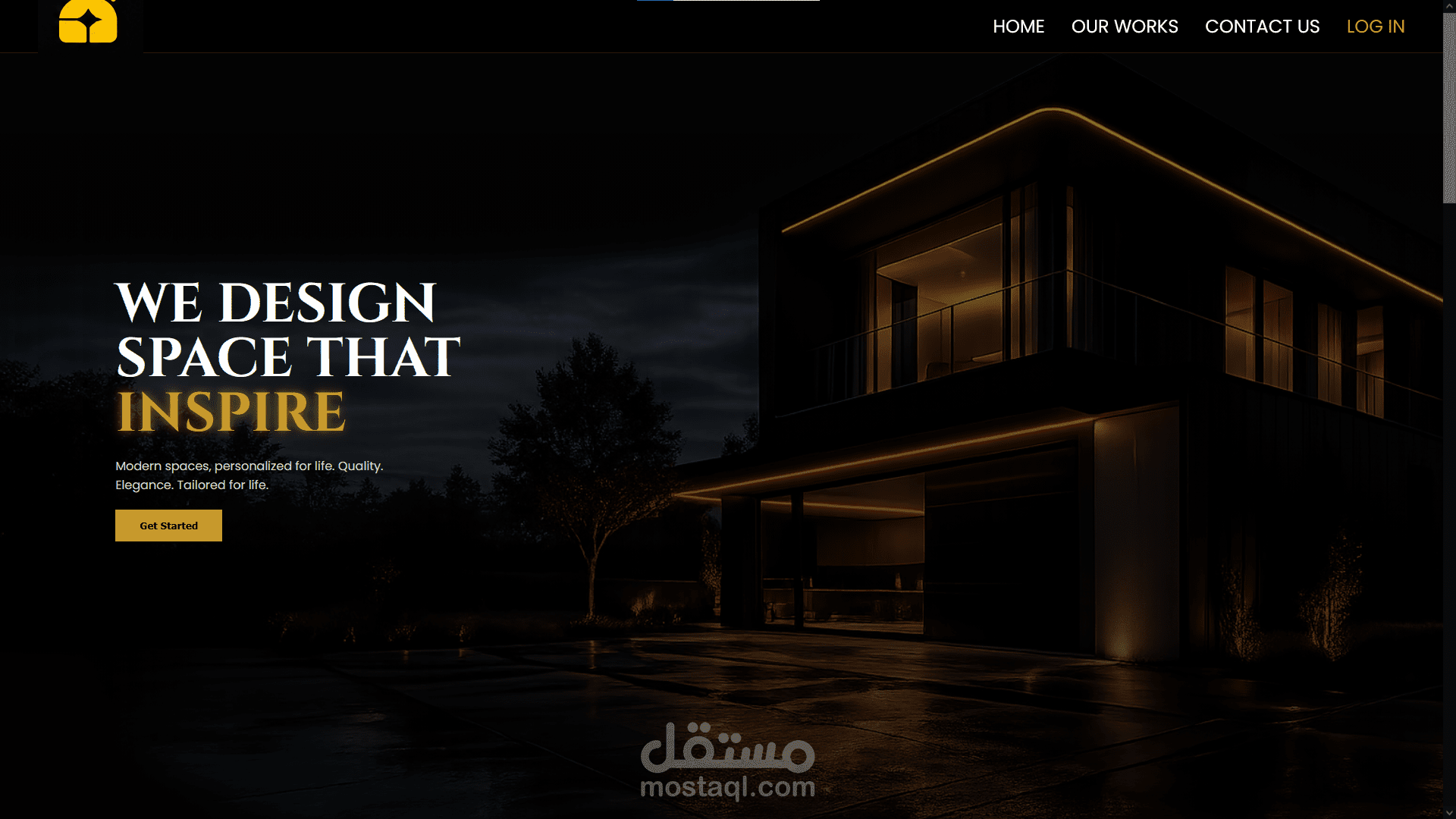موقع احترافي لشركة تصميم معماري وديكور داخلي