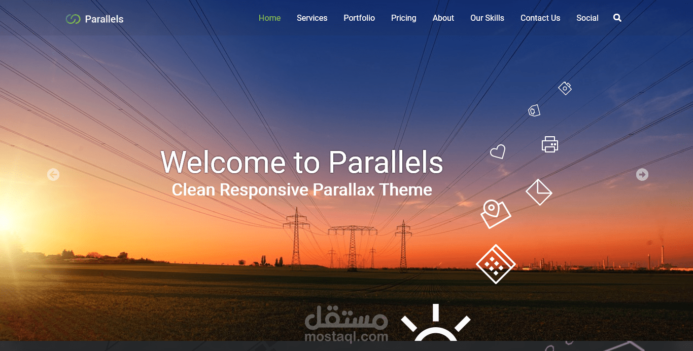 موقع خدمات انيق سريع متجاوب A multi-service website, elegant, fast and responsive