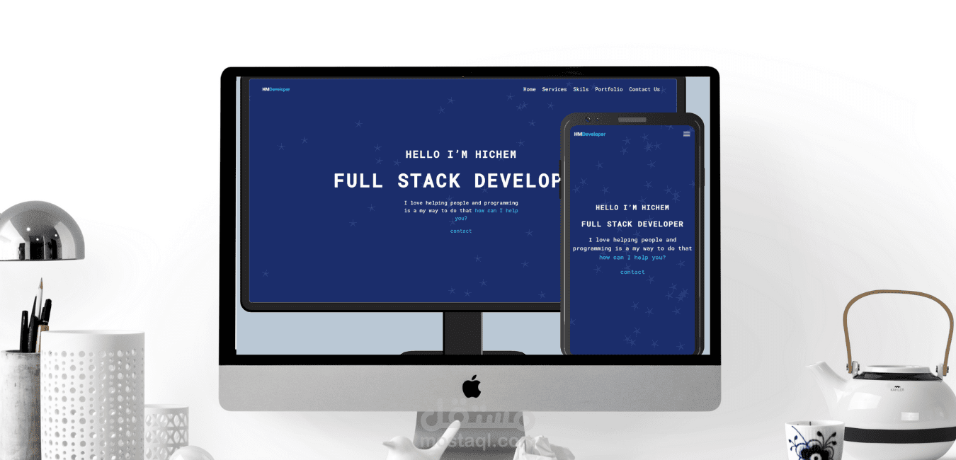 موقع خدماتي  انيق وعصري blue service website