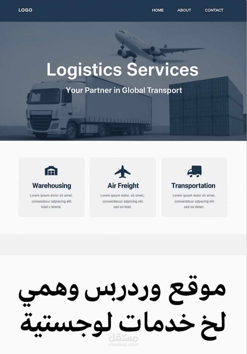 تصمميم موقع ووردبريس احترافي لشركة الخدمات
