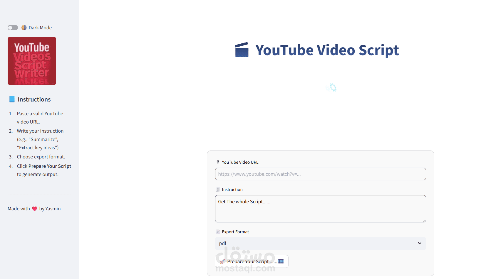 AI Agents to get the script of the youtube videos