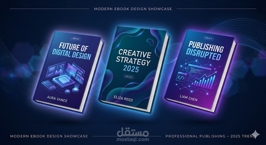 تصميم وإخراج الكتب الإلكترونية والبروفايلات التجارية