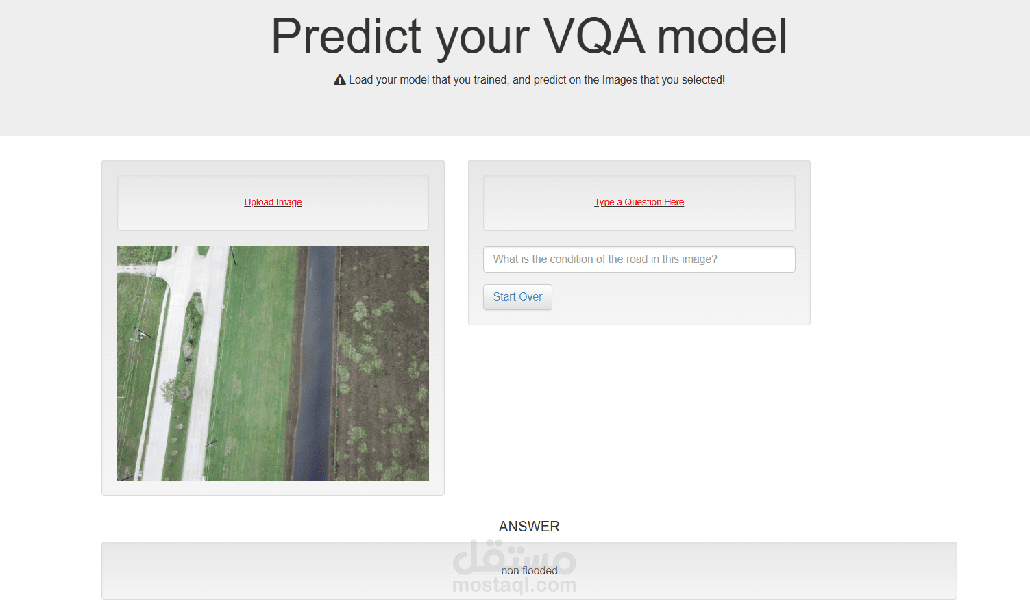نظام الإجابة البصرية على الأسئلة (VQA) باستخدام نماذج الرؤية واللغة