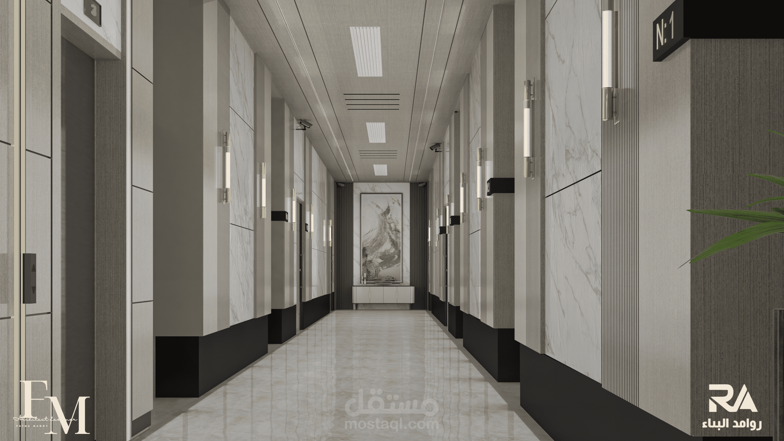 تصميم ممر عماره فى السعودية