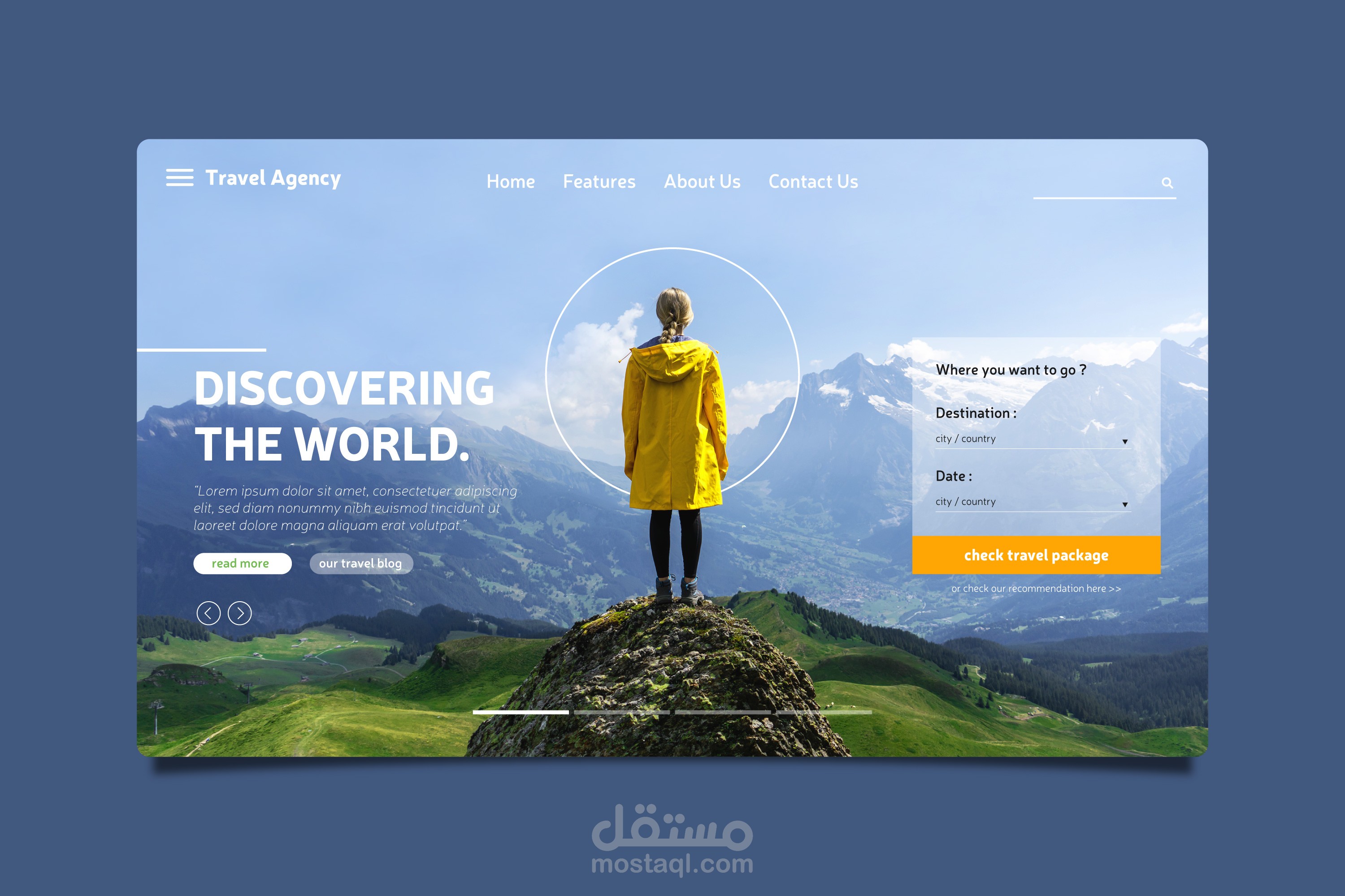 تصميم Landing Page سياحية جذابة ومتجاوبة بجودة عالية