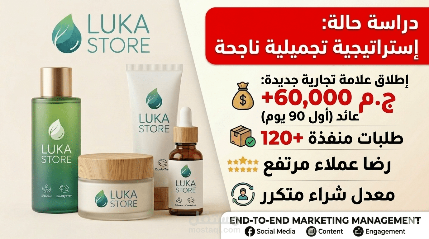 ادارة مبيعات لبراند توزيع مستحضرات التجميل