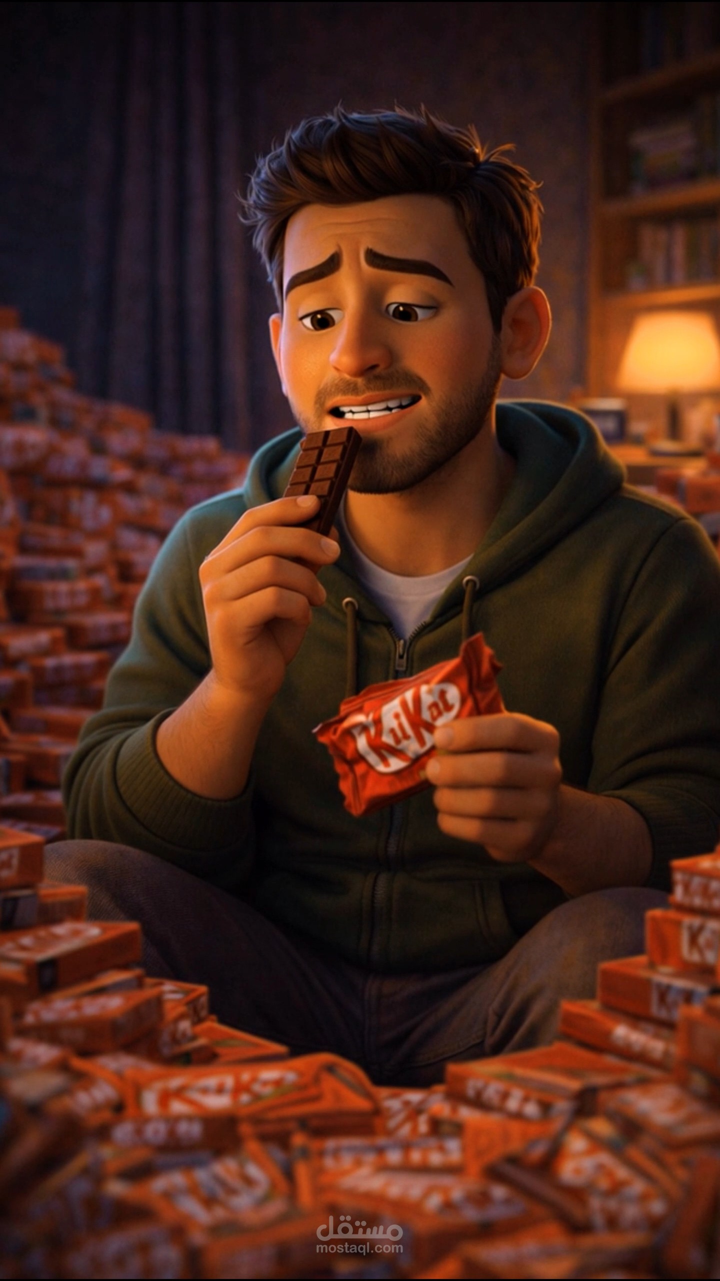 مونتاج إعلان إبداعي لمنتج KitKat بأسلوب سينمائي