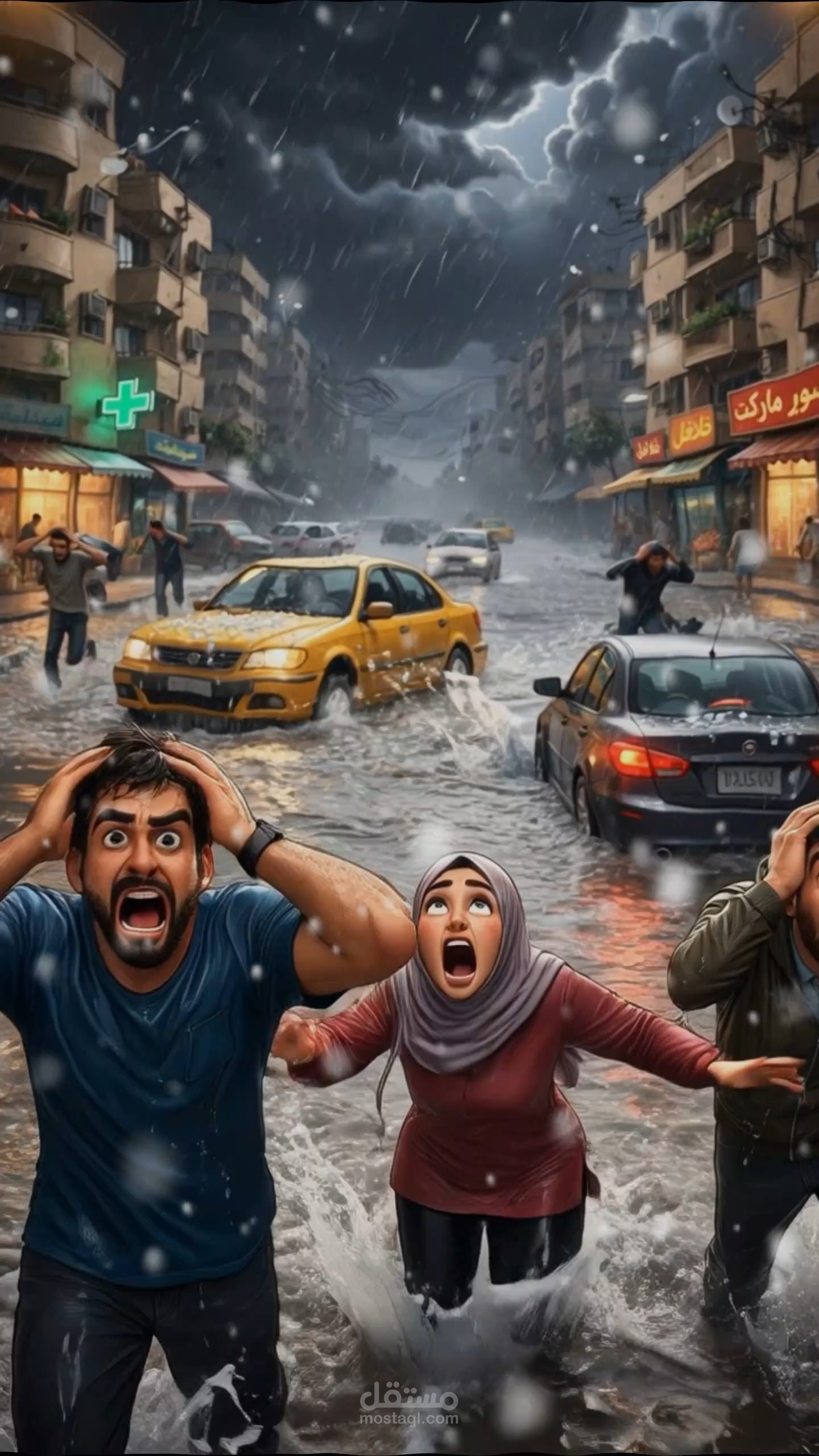 مونتاج فيديو إخباري احترافي عن حالة الطقس في الشرق الأوسط