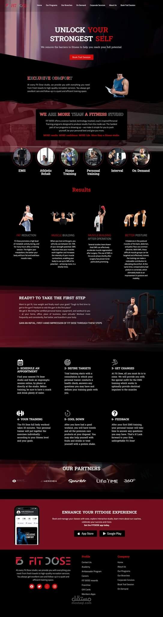 Fitdose studio website