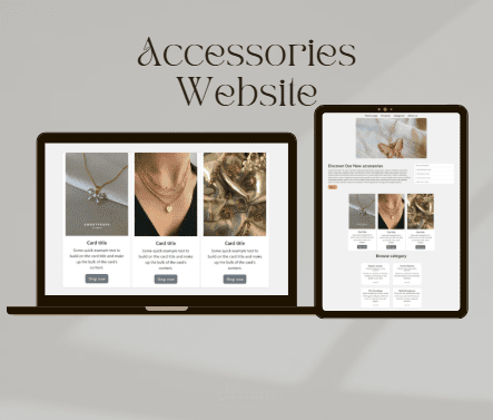 تصميم موقع إكسسوارات عصري باستخدام HTML5 وCSS3 وBootstrap