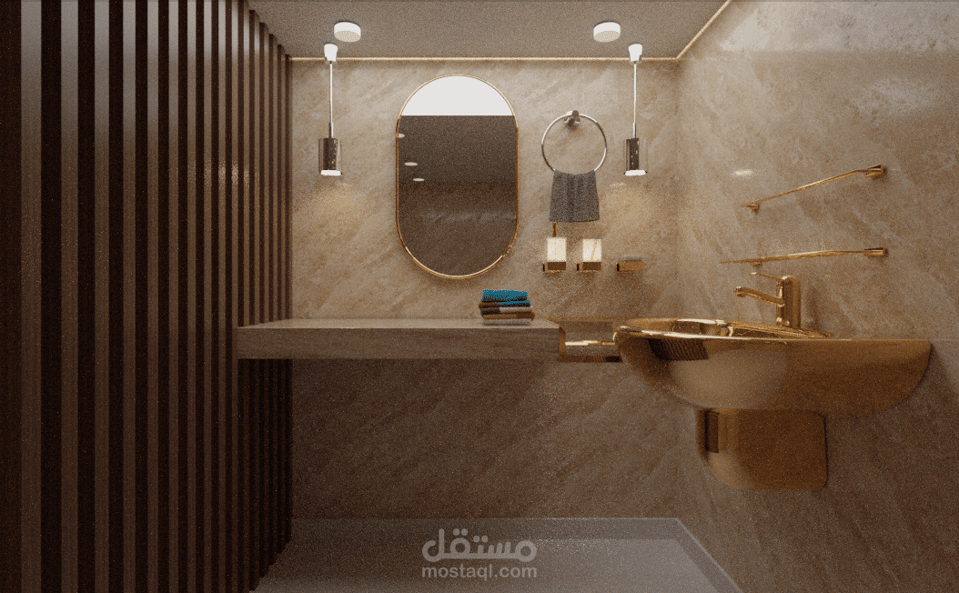 تصميم داخلي لمغسلة حمام