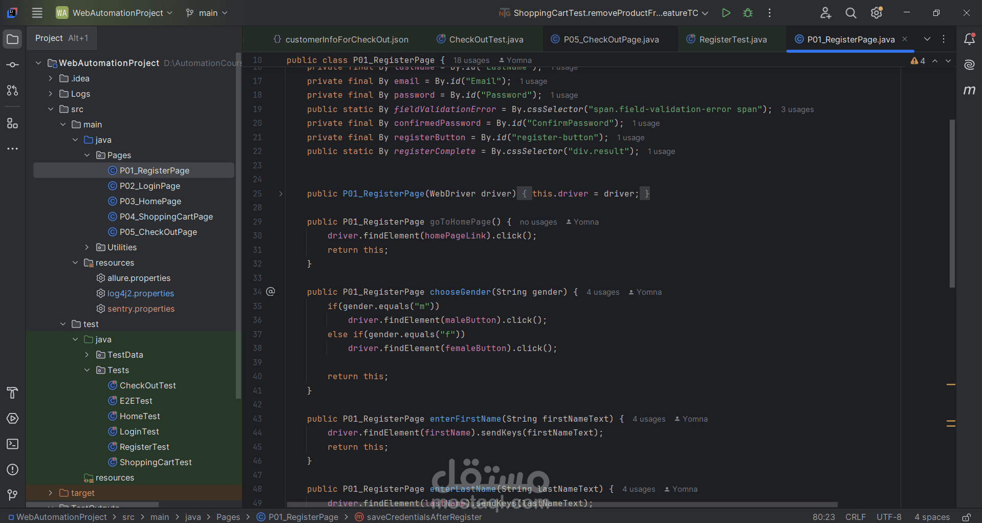 Web Automation Testing for Demo E-commerce Website using Selenium, Java, TestNG, and Allure Reports.