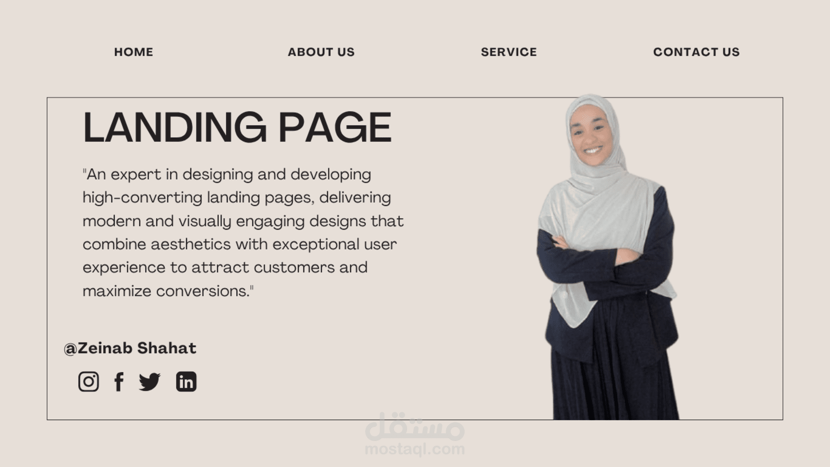 تصميم صفحة هبوط احترافية لمنتجات الهاند ميد (Handmade) متجاوبة وعصرية