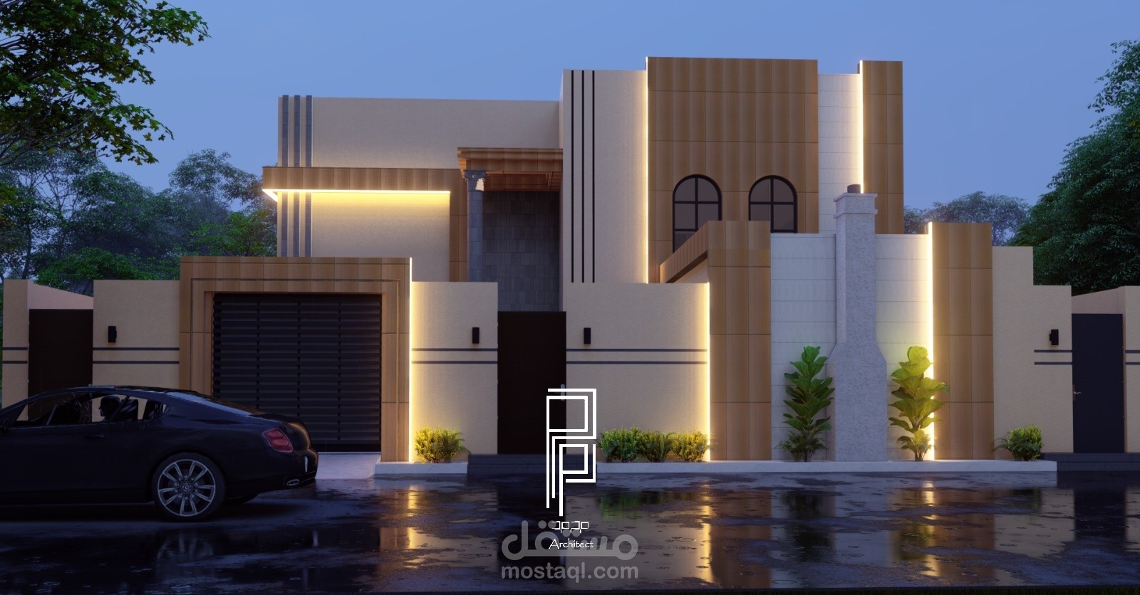 تصميم واجهة فيلا لعملاء_المملكة العربية السعودية