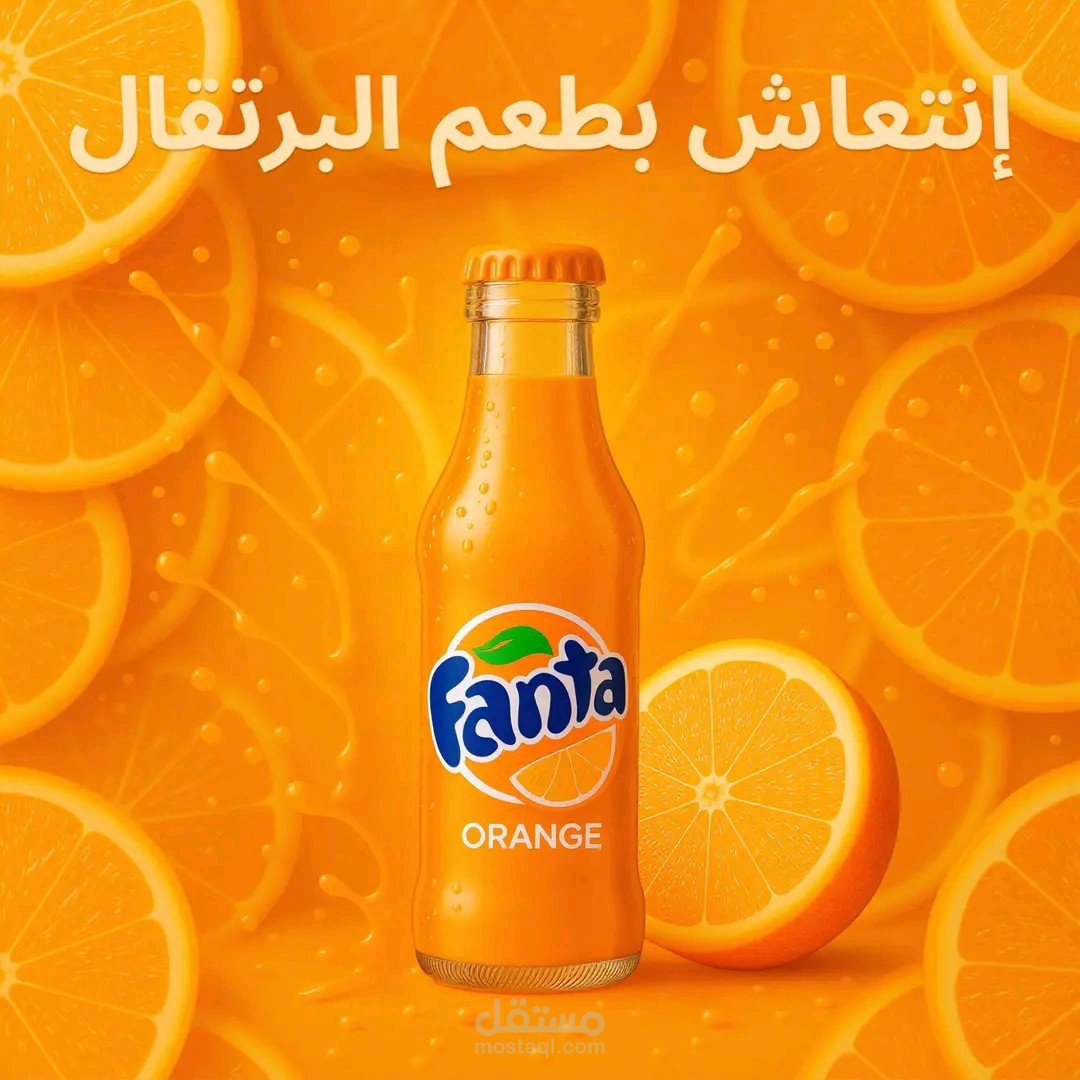 تصميم بوستر منتج لشركة مياة غازية