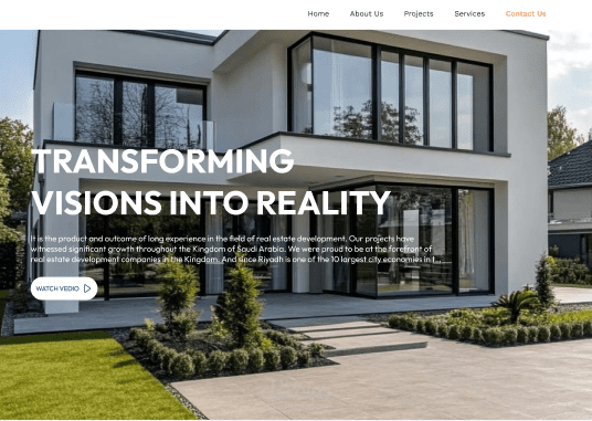 Real Estate Project Showcase Page