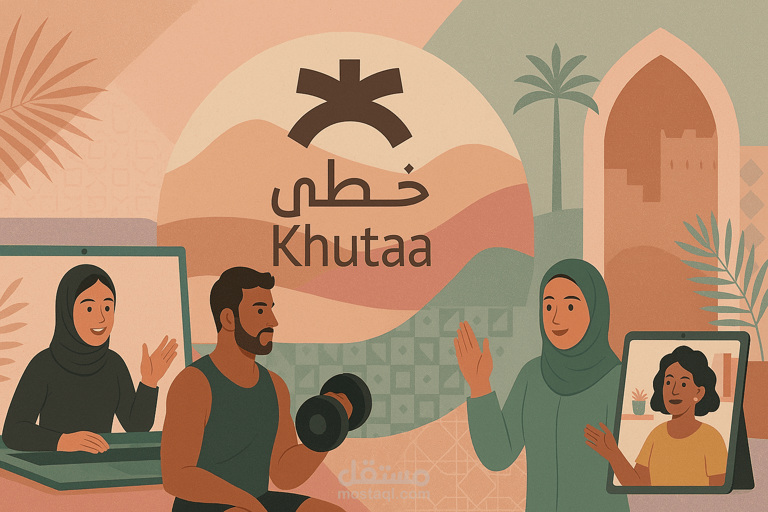 تصميم بانر ترحيبي لمنصة قائمة
