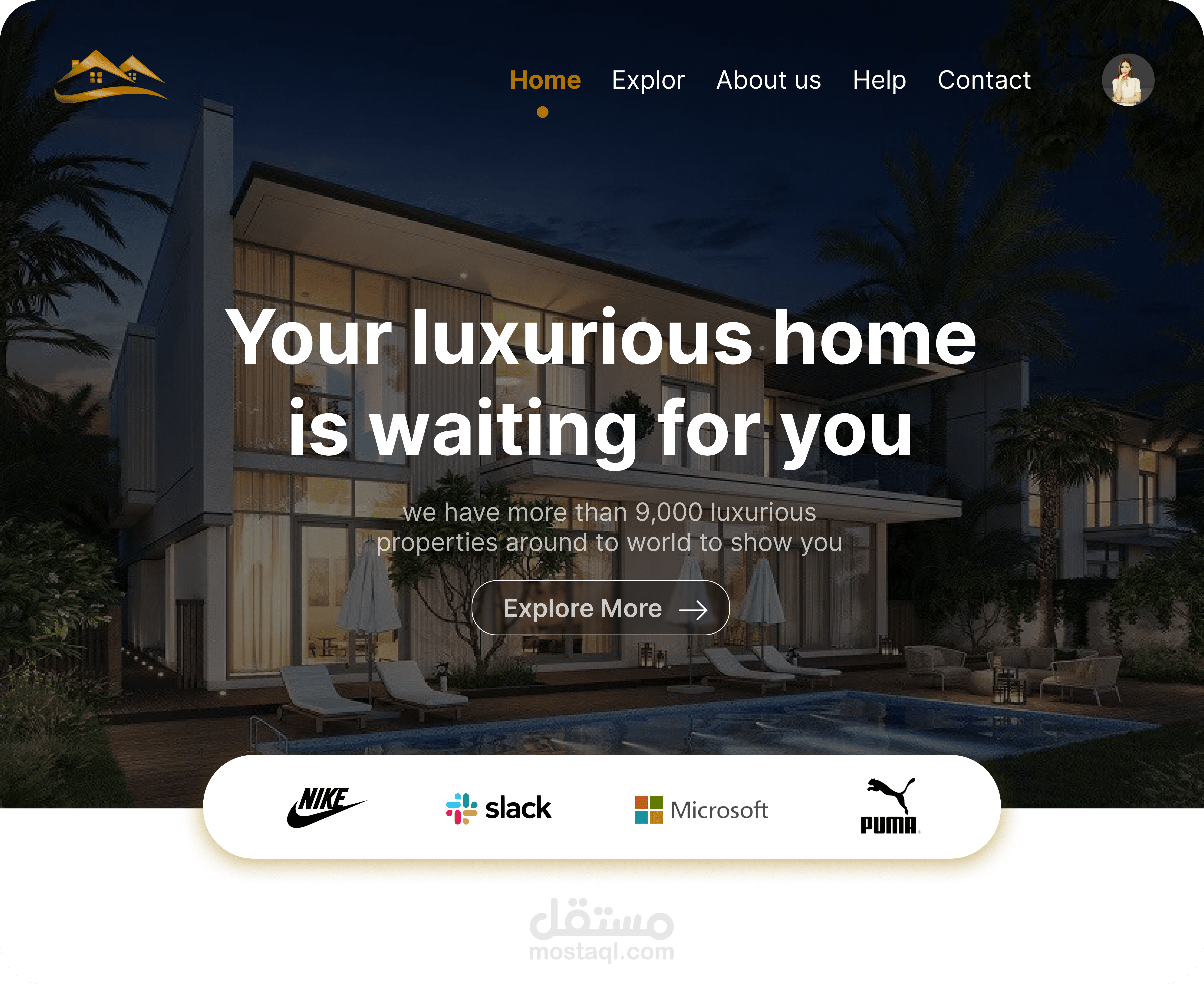 تصميم واجهة موقع لتأجير وبيع العقارات باستخدام Figma