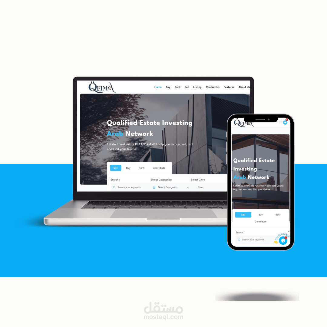 تطوير موقع عقاري احترافي لعرض وبيع العقارات