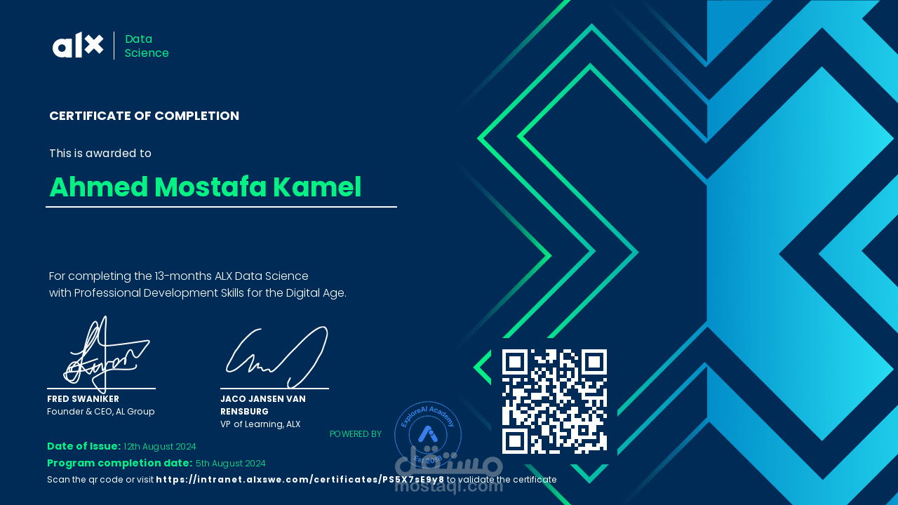 ALX Data scientist 12 Month program