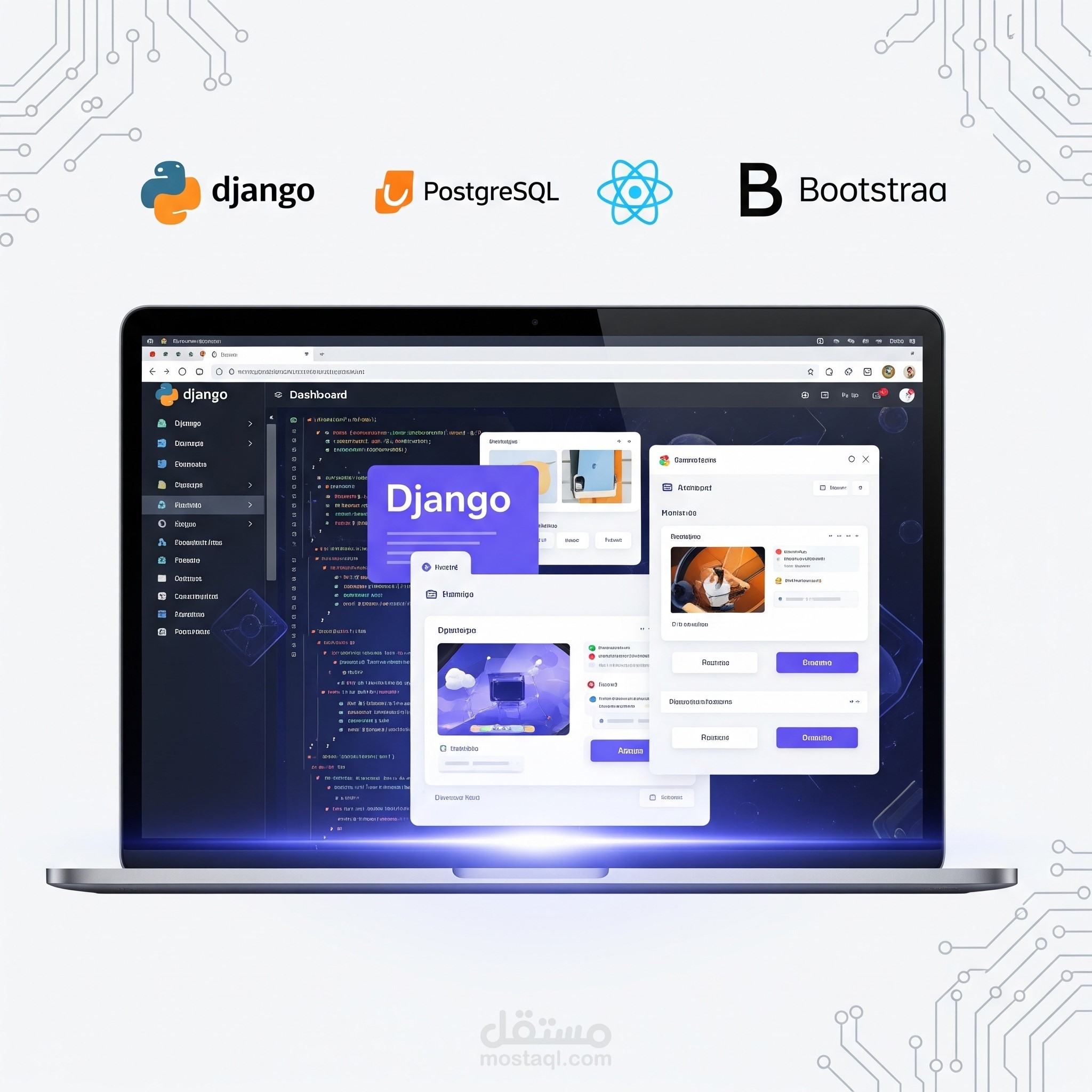 بناء و برمجة تطبيق ويب كامل باستخدام Django + لوحة تحكم + API