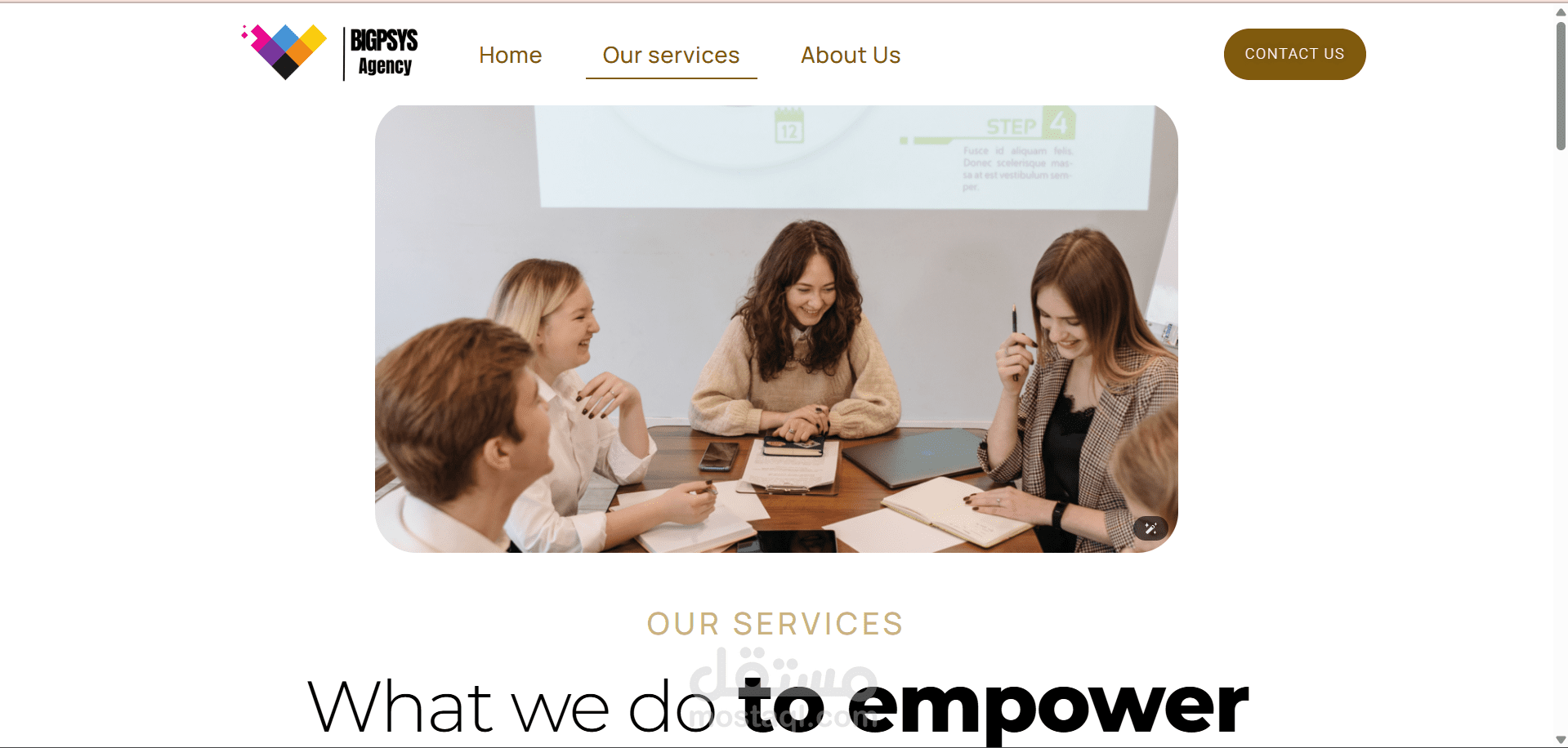 تطوير موقع تعريفي احترافي لشركة Bigpsys في تونس باستخدام WordPress