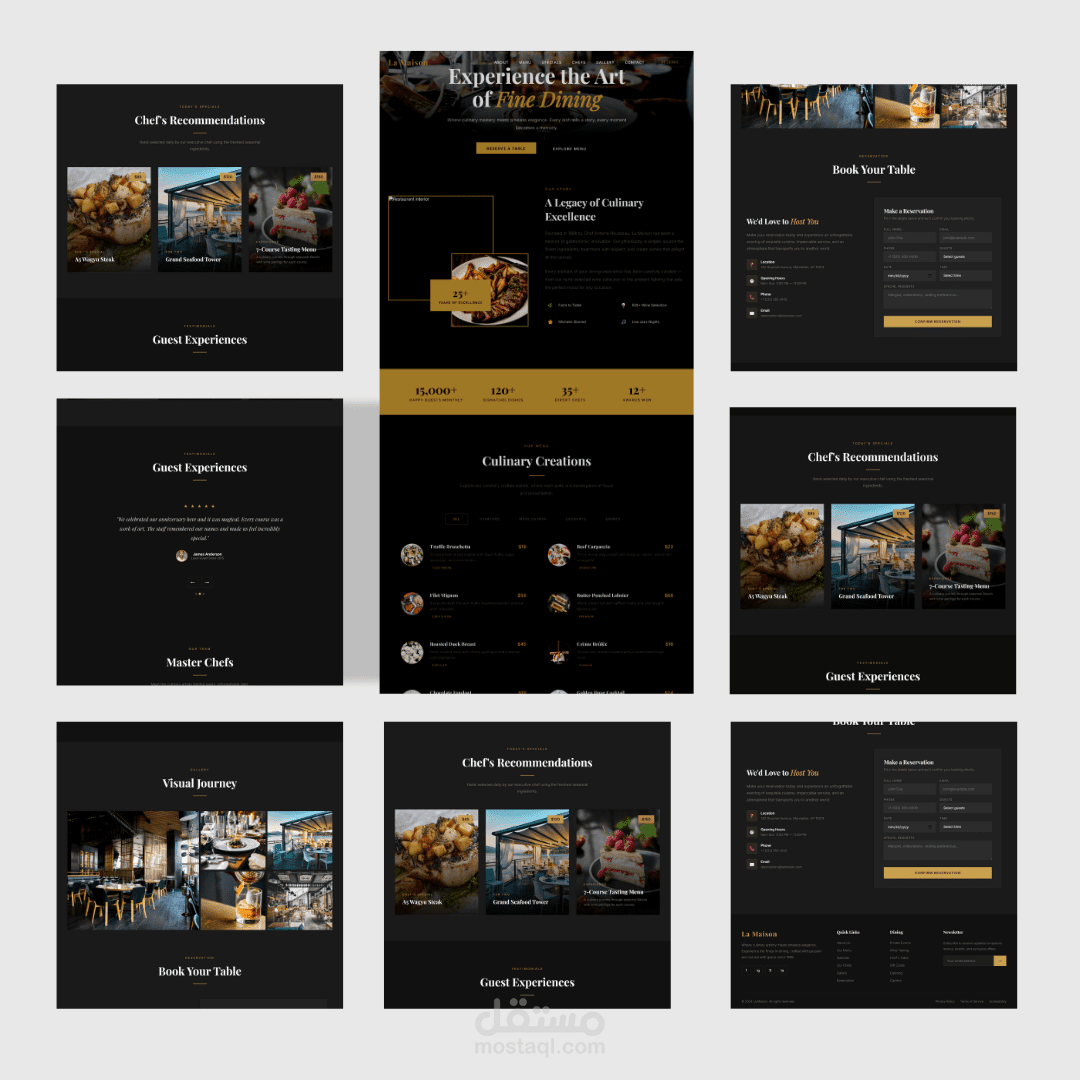 La Maison – تجربة مطعم فاخر على الإنترنت مع نظام حجز ذكي