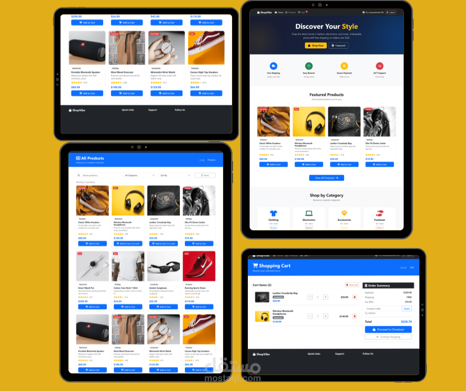 LUXE – متجر إلكتروني احترافي للأزياء بتصميم عصري وتجربة تسوق متكاملة