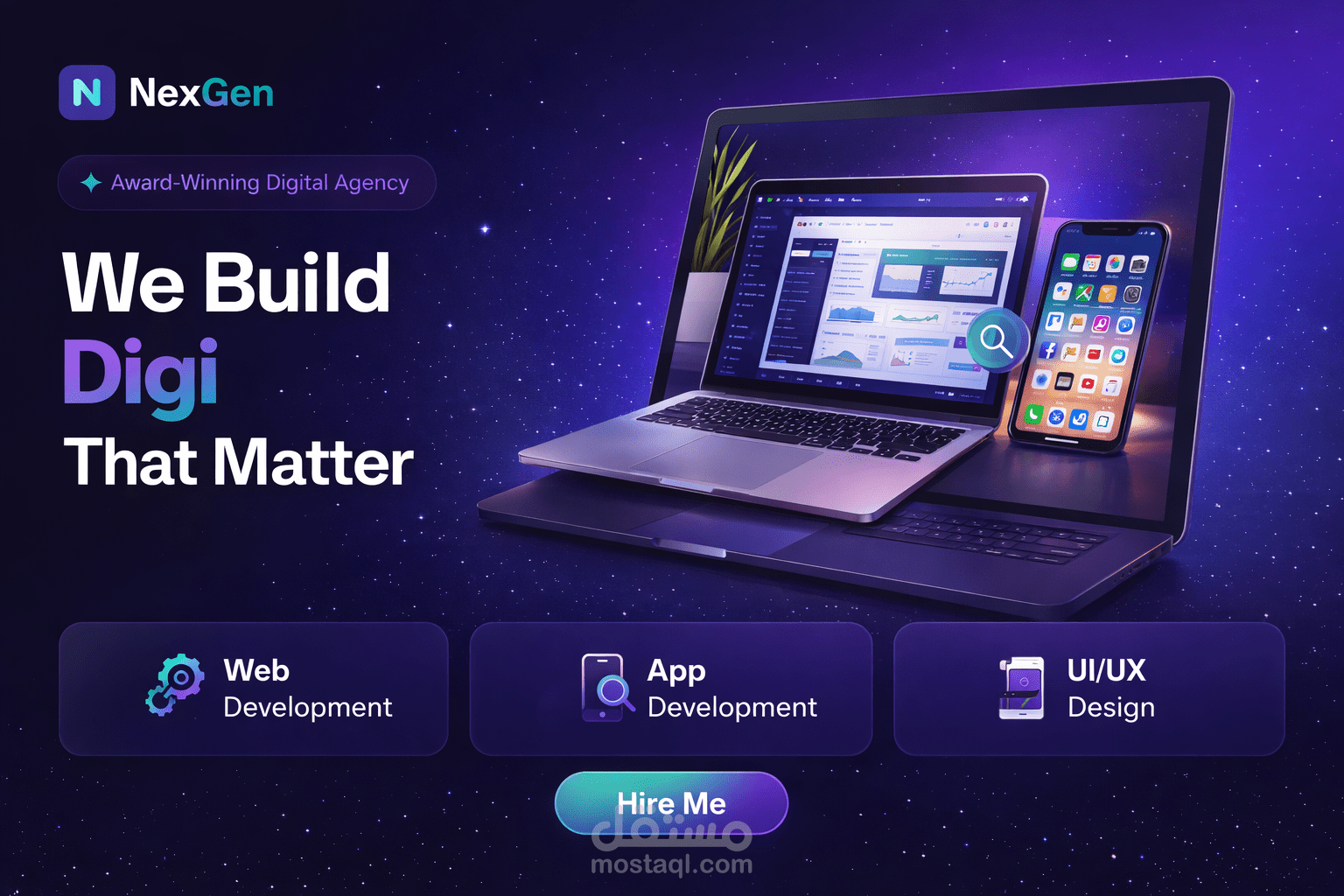 ? Modern Digital Agency Website – NexGen