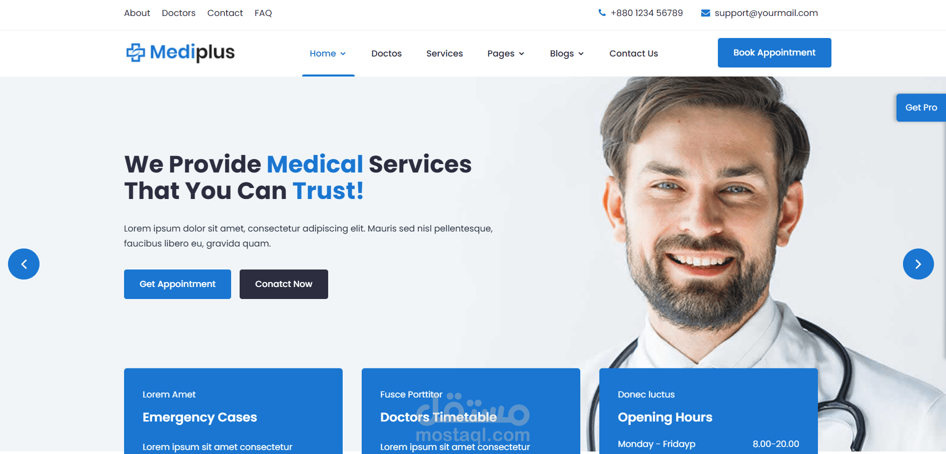 تصميم موقع عيادة طبية حديثة | Medical Center Website