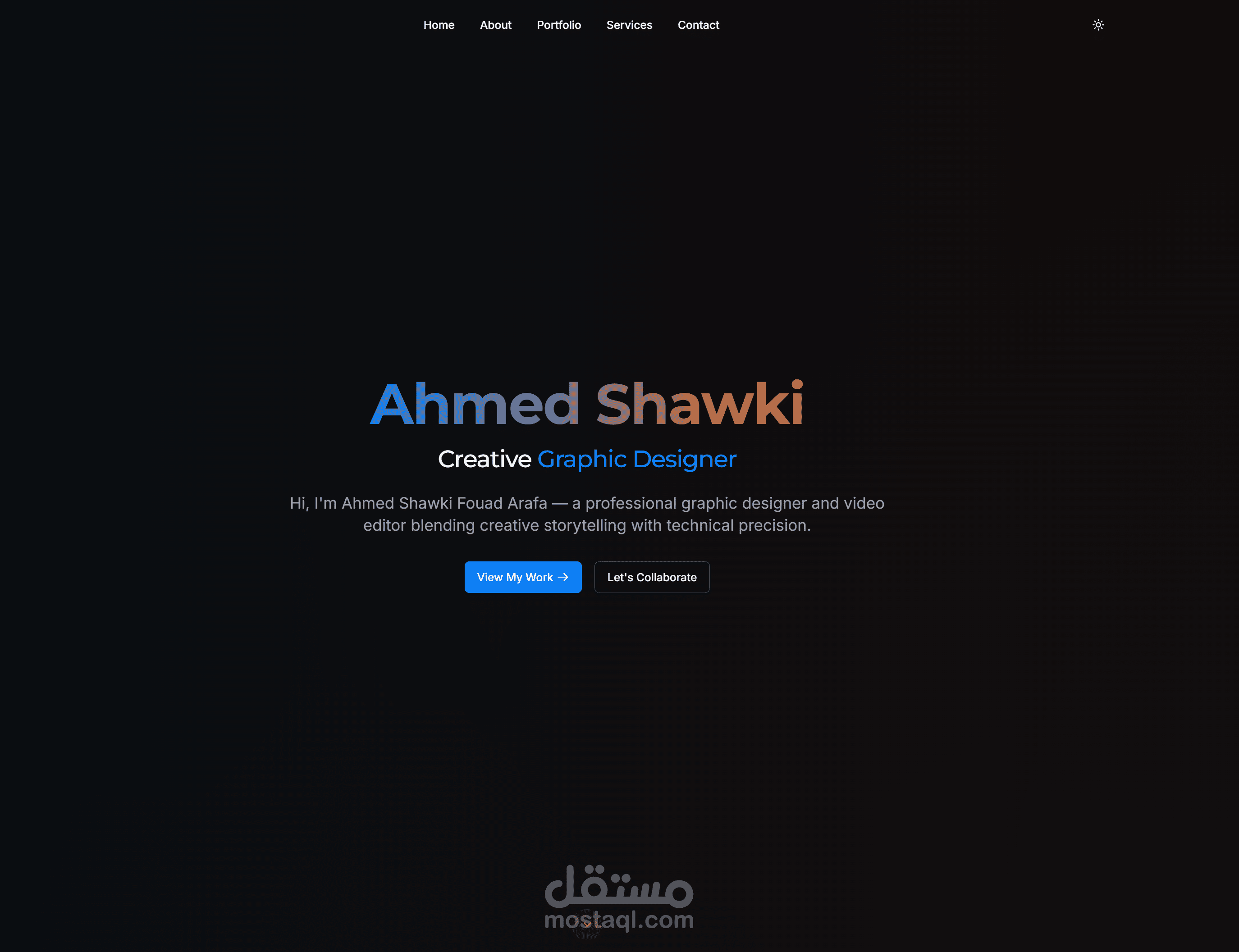 موقع بورتفوليو لمصمم جرافيك